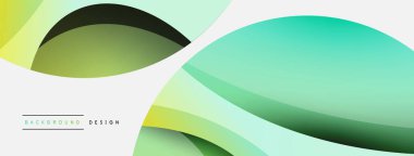 Yaratıcı geometrik duvar kağıdı. Asgari soyut arkaplan. Duvar kağıdı arkaplanı veya iniş sayfası için daire ve dalga kompozisyon vektör çizimi