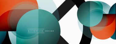 Yaratıcı geometrik duvar kağıdı. Asgari çember üçgen ve kare çizgi soyut arkaplan. Duvar kağıdı afişi veya iniş sayfası için vektör illüstrasyonu