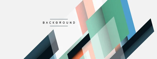 Vector background. Abstract overlapping color lines design with shadow effects. Illustration for wallpaper banner background or landing page — Stock Vector