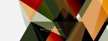 Mozaik üçgenler geometrik arkaplan. Tekno veya iş konsepti, duvar kağıdı, afiş, arkaplan, iniş sayfası deseni