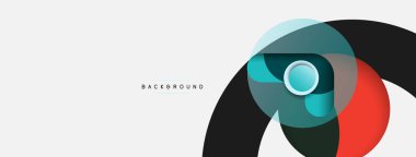 Yaratıcı geometrik duvar kağıdı. Asgari soyut arkaplan. Duvar kağıdı arkaplanı veya iniş sayfası için daire bileşimi vektör çizimi