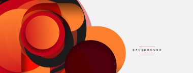 Yaratıcı geometrik duvar kağıdı. Asgari soyut arkaplan. Duvar kağıdı arkaplanı veya iniş sayfası için daire bileşimi vektör çizimi