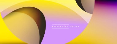 Yaratıcı geometrik duvar kağıdı. Asgari soyut arkaplan. Duvar kağıdı arkaplanı veya iniş sayfası için daire ve dalga kompozisyon vektör çizimi