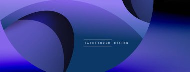 Yaratıcı geometrik duvar kağıdı. Asgari soyut arkaplan. Duvar kağıdı arkaplanı veya iniş sayfası için daire ve dalga kompozisyon vektör çizimi