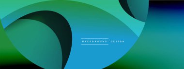 Yaratıcı geometrik duvar kağıdı. Asgari soyut arkaplan. Duvar kağıdı arkaplanı veya iniş sayfası için daire ve dalga kompozisyon vektör çizimi