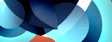 Renkli geometrik şekilli soyut arkaplan. Yuvarlak şekilli, daire ve çizgilerle çok güzel bir arka plan. Geometrik tasarım. Vektör illüstrasyonu