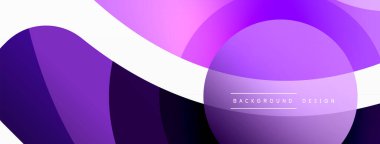 Yaratıcı geometrik duvar kağıdı. Asgari soyut arkaplan. Duvar kağıdı arkaplanı veya iniş sayfası için daire dalga ve yuvarlak şekiller kompozisyon vektör çizimi