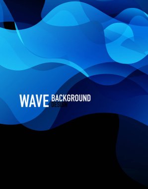 Dikey akışkan eğimli dalga soyut arkaplanı. Karanlıkta parlak renk dalgaları. Duvar Kağıdı, Sancak, Arkaplan, İniş Sayfası için Vektör İllüstrasyonu