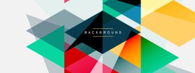 Mozaik üçgenler geometrik arkaplan. Tekno veya iş konsepti, duvar kağıdı, afiş, arkaplan, iniş sayfası deseni