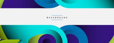 Soyut arkaplan. Minimum geometrik daireler ve koyu gölgeli yuvarlak şekiller. Duvar kağıdı afişi veya arkaplan için moda teknoloji iş şablonu