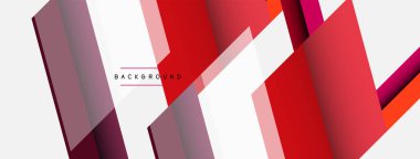 Vektör arkaplanı. Gölge efektli soyut örtüşen renk çizgileri tasarımı. Duvar kağıdı afişi için resim arkaplanı veya iniş sayfası