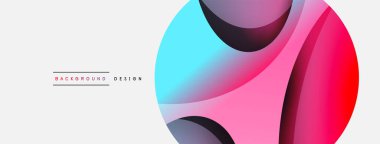 Yaratıcı geometrik duvar kağıdı. Asgari soyut arkaplan. Duvar kağıdı arkaplanı veya iniş sayfası için daire ve dalga kompozisyon vektör çizimi