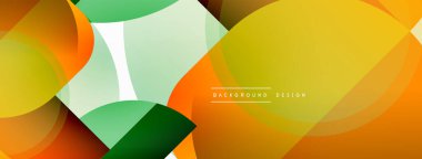 Yuvarlak üçgen çizgileri ve daireleri şekillendirir. Duvar kağıdı afişi arkaplanı veya iniş sayfası için Geometrik vektör çizimi