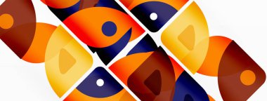 Çizgiler, kareler, daireler ve üçgenler. Duvar kağıdı, pankart, arkaplan, sunum veya iniş sayfası için Geometrik soyut arkaplan