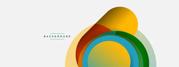 Circle and round shapes abstract background. Vector illustration for wallpaper banner background or landing page — Stock Vector