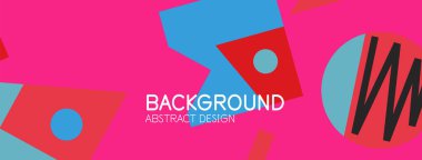 Blokları, çizgileri, geometrik şekilleri olan soyut bir arkaplan. Duvar kağıdı, afiş, arkaplan, iniş sayfası için tekno veya iş konsepti