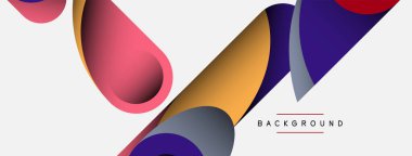 Soyut arkaplan. Minimum geometrik daireler ve koyu gölgeli yuvarlak şekiller. Duvar kağıdı afişi veya arkaplan için moda teknoloji iş şablonu