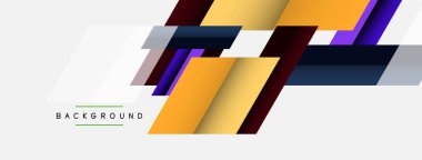 Vektör arkaplanı. Gölge efektli soyut örtüşen renk çizgileri tasarımı. Duvar kağıdı afişi için resim arkaplanı veya iniş sayfası