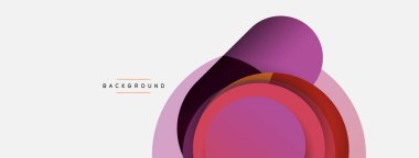 Yaratıcı geometrik duvar kağıdı. Asgari soyut arkaplan. Duvar kağıdı arkaplanı veya iniş sayfası için daire bileşimi vektör çizimi