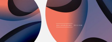 Yaratıcı geometrik duvar kağıdı. Asgari soyut arkaplan. Duvar kağıdı arkaplanı veya iniş sayfası için daire ve dalga kompozisyon vektör çizimi