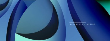 Yaratıcı geometrik duvar kağıdı. Asgari soyut arkaplan. Duvar kağıdı arkaplanı veya iniş sayfası için daire ve dalga kompozisyon vektör çizimi