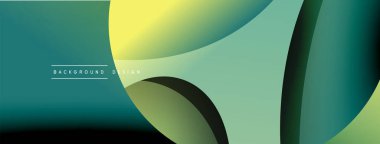 Yaratıcı geometrik duvar kağıdı. Asgari soyut arkaplan. Duvar kağıdı arkaplanı veya iniş sayfası için daire ve dalga kompozisyon vektör çizimi