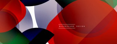 Yuvarlak üçgen çizgileri ve daireleri şekillendirir. Duvar kağıdı afişi arkaplanı veya iniş sayfası için Geometrik vektör çizimi