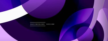 Renkli geometrik şekilli soyut arkaplan. Yuvarlak şekilli, daire ve çizgilerle çok güzel bir arka plan. Geometrik tasarım. Vektör illüstrasyonu