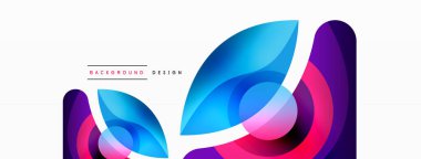 Yaratıcı geometrik duvar kağıdı. Asgari soyut arkaplan. Duvar kağıdı arkaplanı veya iniş sayfası için daire dalga ve yuvarlak şekiller kompozisyon vektör çizimi