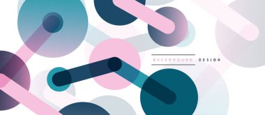 Çizgi noktaları geometrik soyut arkaplan bağlantıları. Çizgilerle birbirine bağlı çemberler. Duvar kağıdı, afiş, arkaplan veya iniş için moda tekno iş şablonu