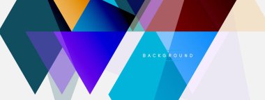 Mozaik üçgenler geometrik arkaplan. Tekno veya iş konsepti, duvar kağıdı, afiş, arkaplan, iniş sayfası deseni