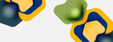 Beyaz arka planda renkli ok şekilleri. Minimum geometrik soyut arkaplan. Duvar kağıdı afişi veya iniş sayfası için vektör illüstrasyonu