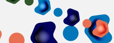 Beyaz arka planda renkli ok şekilleri. Minimum geometrik soyut arkaplan. Duvar kağıdı afişi veya iniş sayfası için vektör illüstrasyonu