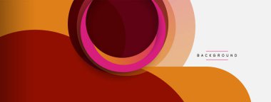 Yaratıcı geometrik duvar kağıdı. Asgari soyut arkaplan. Duvar kağıdı arkaplanı veya iniş sayfası için daire bileşimi vektör çizimi