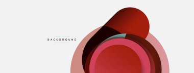 Çember ve yuvarlak şekiller soyut arkaplan. Duvar kağıdı afişi veya iniş sayfası için vektör illüstrasyonu