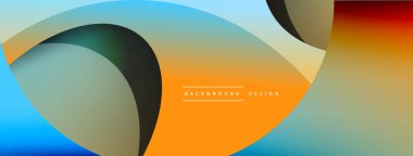 Yaratıcı geometrik duvar kağıdı. Asgari soyut arkaplan. Duvar kağıdı arkaplanı veya iniş sayfası için daire ve dalga kompozisyon vektör çizimi