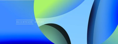 Yaratıcı geometrik duvar kağıdı. Asgari soyut arkaplan. Duvar kağıdı arkaplanı veya iniş sayfası için daire ve dalga kompozisyon vektör çizimi