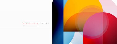 Yuvarlak üçgen çizgileri ve daireleri şekillendirir. Duvar kağıdı afişi arkaplanı veya iniş sayfası için Geometrik vektör çizimi