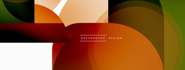 Yaratıcı geometrik duvar kağıdı. Asgari çember üçgen ve kare çizgi soyut arkaplan. Duvar kağıdı afişi veya iniş sayfası için vektör illüstrasyonu