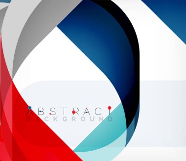 Üst üste binen dalgalarla soyut kare şekil, minimum geometrik arkaplan. Duvar Kağıdı, Sancak, Arkaplan, İniş Sayfası için Vektör İllüstrasyonu