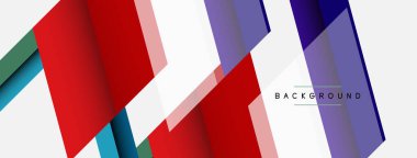 Vektör arkaplanı. Gölge efektli soyut örtüşen renk çizgileri tasarımı. Duvar kağıdı afişi için resim arkaplanı veya iniş sayfası