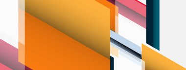 Vektör arkaplanı. Gölge efektli soyut örtüşen renk çizgileri tasarımı. Duvar kağıdı afişi için resim arkaplanı veya iniş sayfası