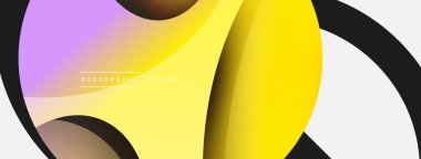 Yaratıcı geometrik duvar kağıdı. Asgari soyut arkaplan. Duvar kağıdı arkaplanı veya iniş sayfası için daire ve dalga kompozisyon vektör çizimi