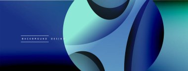 Yaratıcı geometrik duvar kağıdı. Asgari soyut arkaplan. Duvar kağıdı arkaplanı veya iniş sayfası için daire ve dalga kompozisyon vektör çizimi