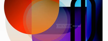 Yaratıcı geometrik duvar kağıdı. Asgari çember üçgen ve kare çizgi soyut arkaplan. Duvar kağıdı afişi veya iniş sayfası için vektör illüstrasyonu