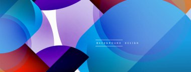 Yuvarlak üçgen çizgileri ve daireleri şekillendirir. Duvar kağıdı afişi arkaplanı veya iniş sayfası için Geometrik vektör çizimi