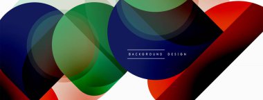 Yuvarlak üçgen çizgileri ve daireleri şekillendirir. Duvar kağıdı afişi arkaplanı veya iniş sayfası için Geometrik vektör çizimi