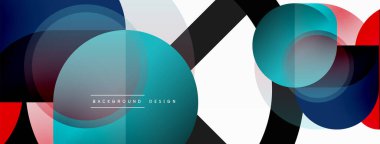 Yaratıcı geometrik duvar kağıdı. Asgari çember üçgen ve kare çizgi soyut arkaplan. Duvar kağıdı afişi veya iniş sayfası için vektör illüstrasyonu