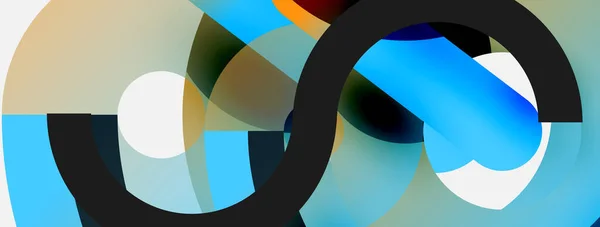 Kerek alakú körök és egyéb geometriai formák. Vektor illusztráció tapéta banner háttér kártya vagy kezdőlap — Stock Vector