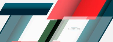 Vektör arkaplanı. Gölge efektli soyut örtüşen renk çizgileri tasarımı. Duvar kağıdı afişi için resim arkaplanı veya iniş sayfası